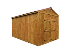 Graceland utility shed for tool and equipment storage